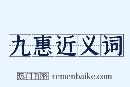 九惠近义词是什么意思的图片